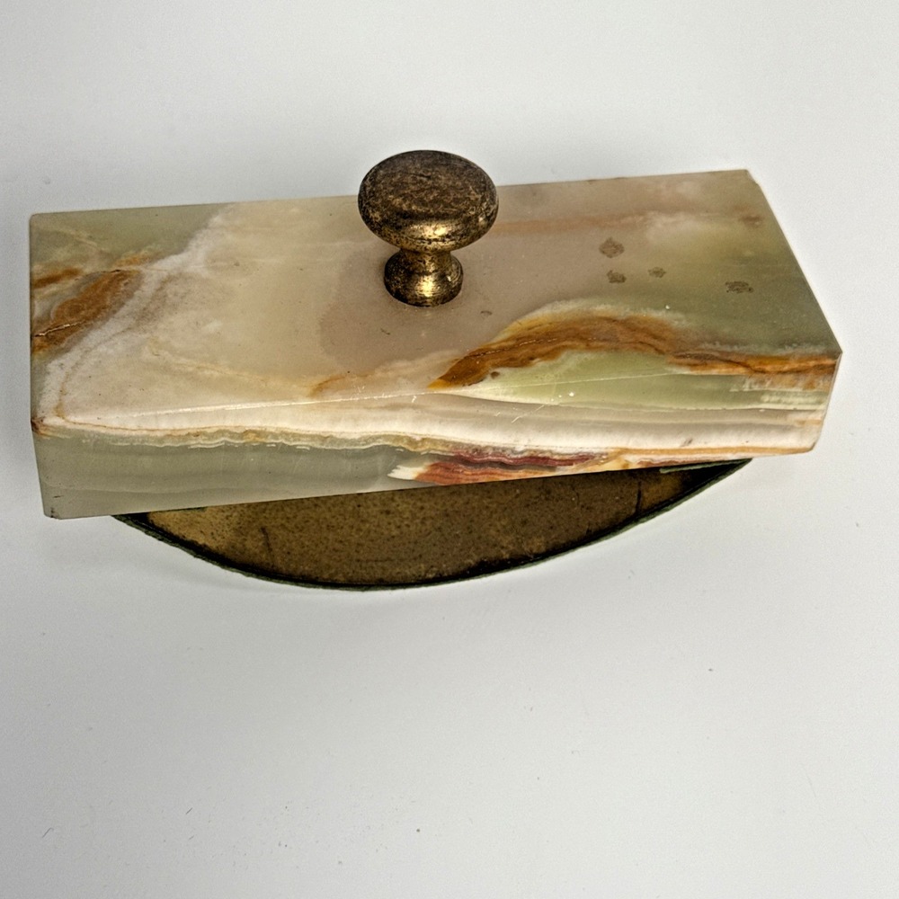 Onyx Italian Marble Rocker‎ Desk Ink Blotter & Letter Opener - Picture 4 of 14